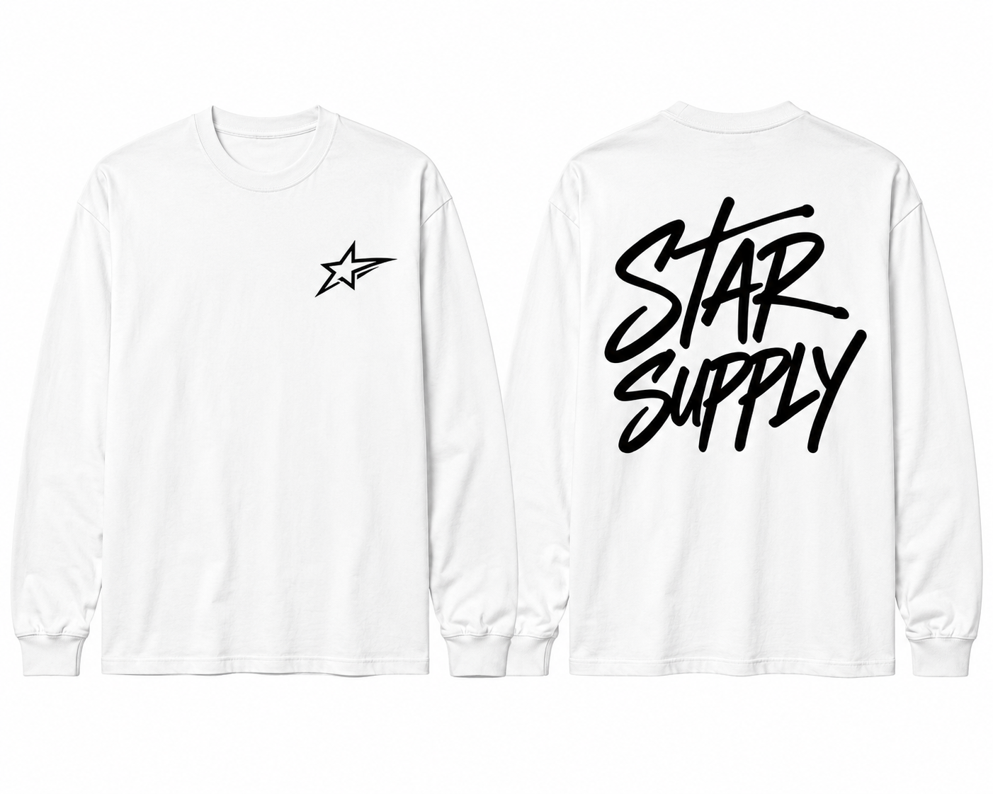 Star supply long sleeve shirt (white)