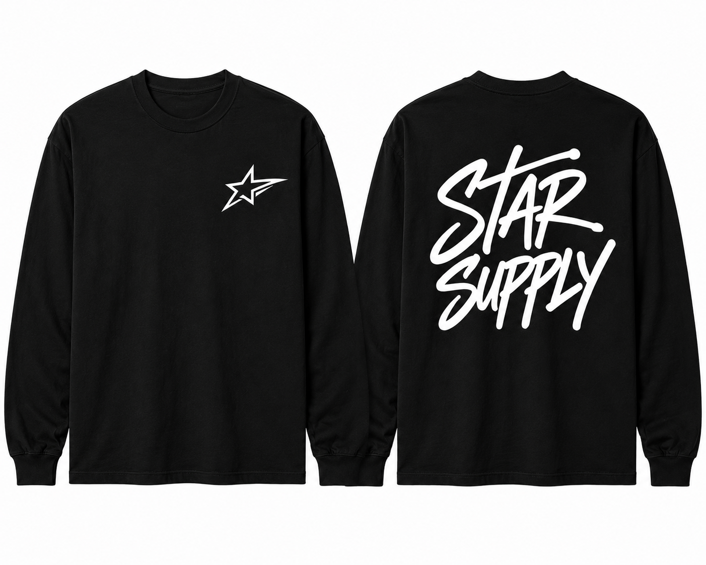 Star supply long sleeve shirt (black)